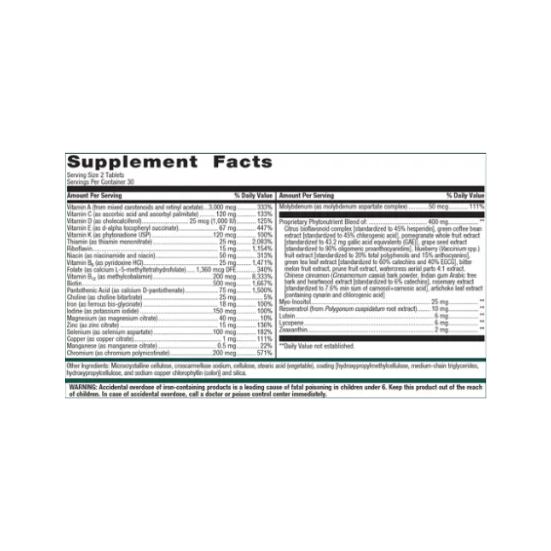 PhytoMulti® Multivitamin with Iron 60CT