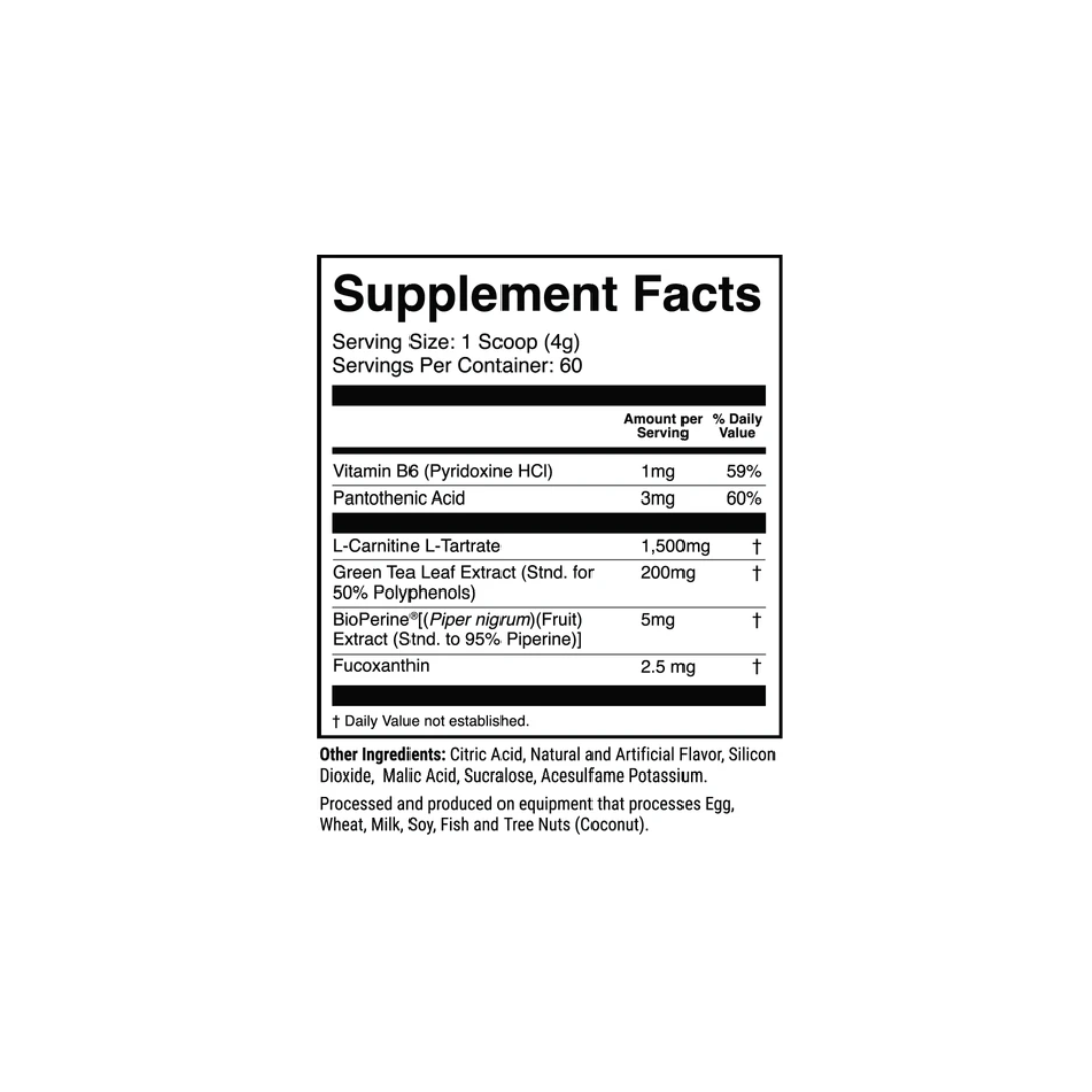 L-Carnitine w/ Fucoxanthin 60 Scoops