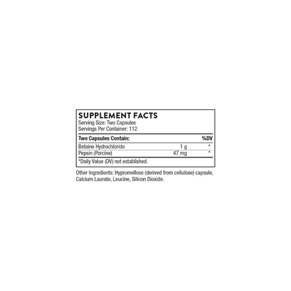 Betaine HCL & Pepsin 225CT