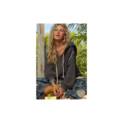 POL Balloon Sleeve Sweater Hoodie