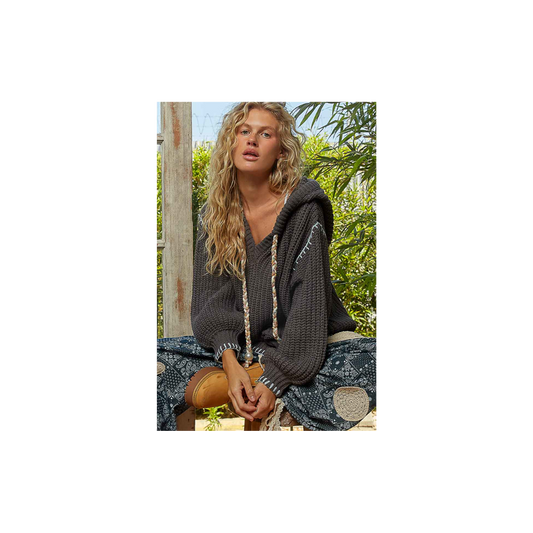 POL Balloon Sleeve Sweater Hoodie