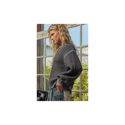 POL Balloon Sleeve Sweater Hoodie