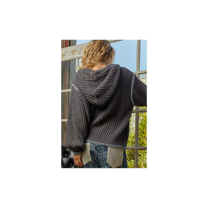 POL Balloon Sleeve Sweater Hoodie