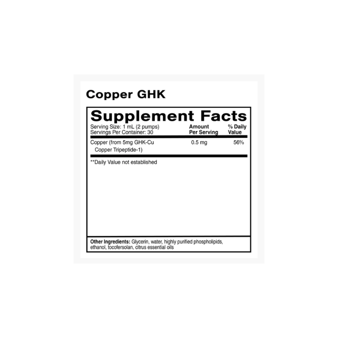 Liposomal Copper GHK Oral Peptide
