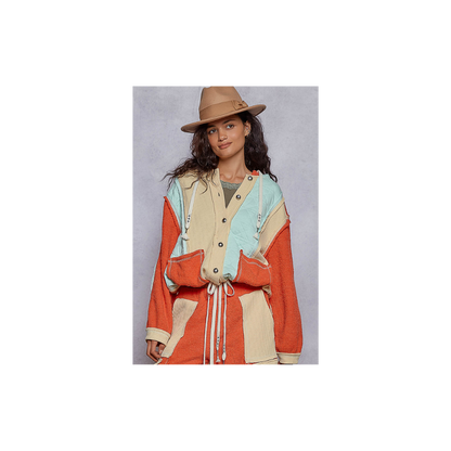 POL Oversized Thermal Quilted Hoodie