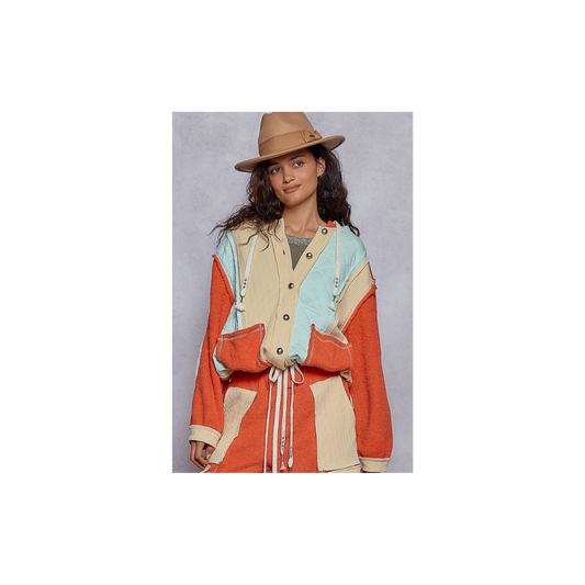 POL Oversized Thermal Quilted Hoodie