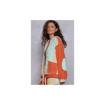 POL Oversized Thermal Quilted Hoodie