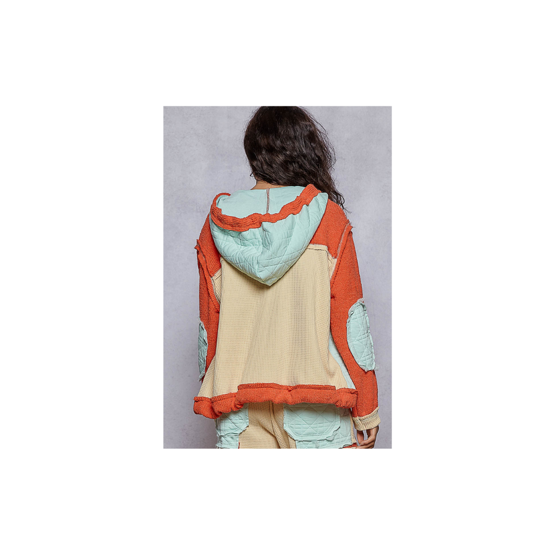 POL Oversized Thermal Quilted Hoodie