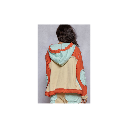 POL Oversized Thermal Quilted Hoodie