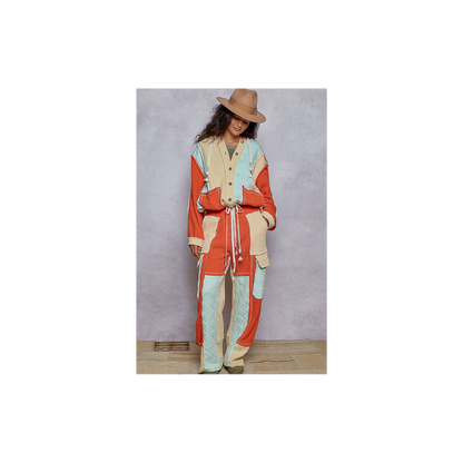 POL Oversized Thermal Quilted Hoodie