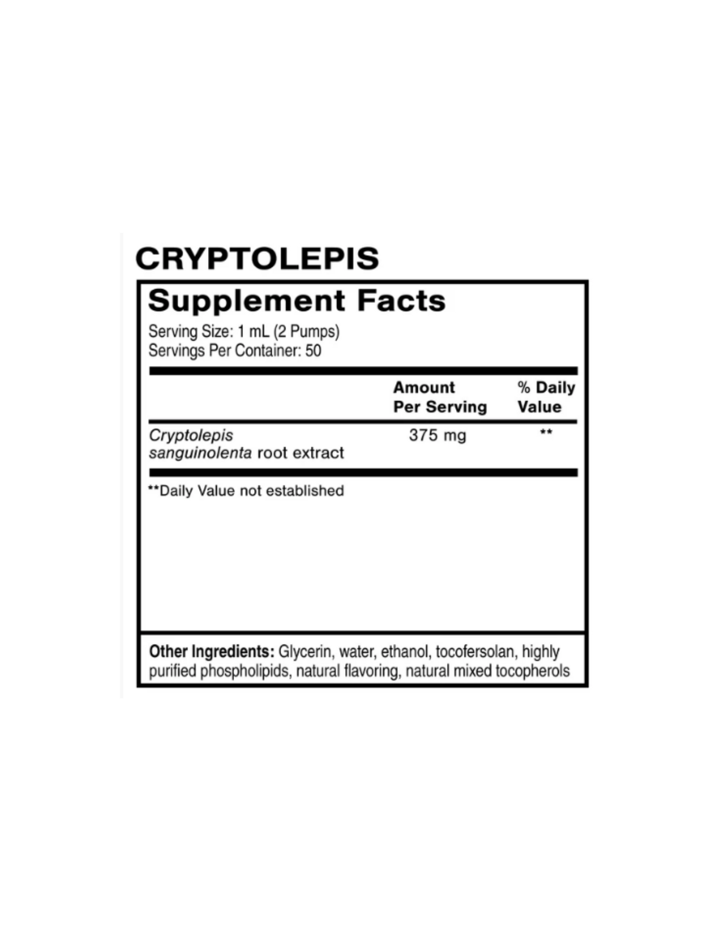 Liposomal Cryptolepis 50ml