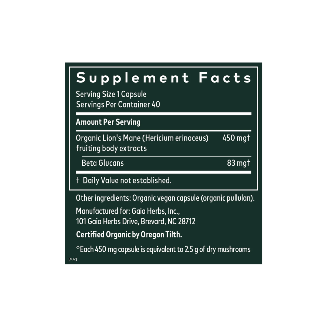 Lion's Mane Mushroom 40CT