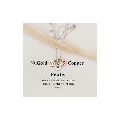 Lavendar Butterfly Hand Stamped Neclace