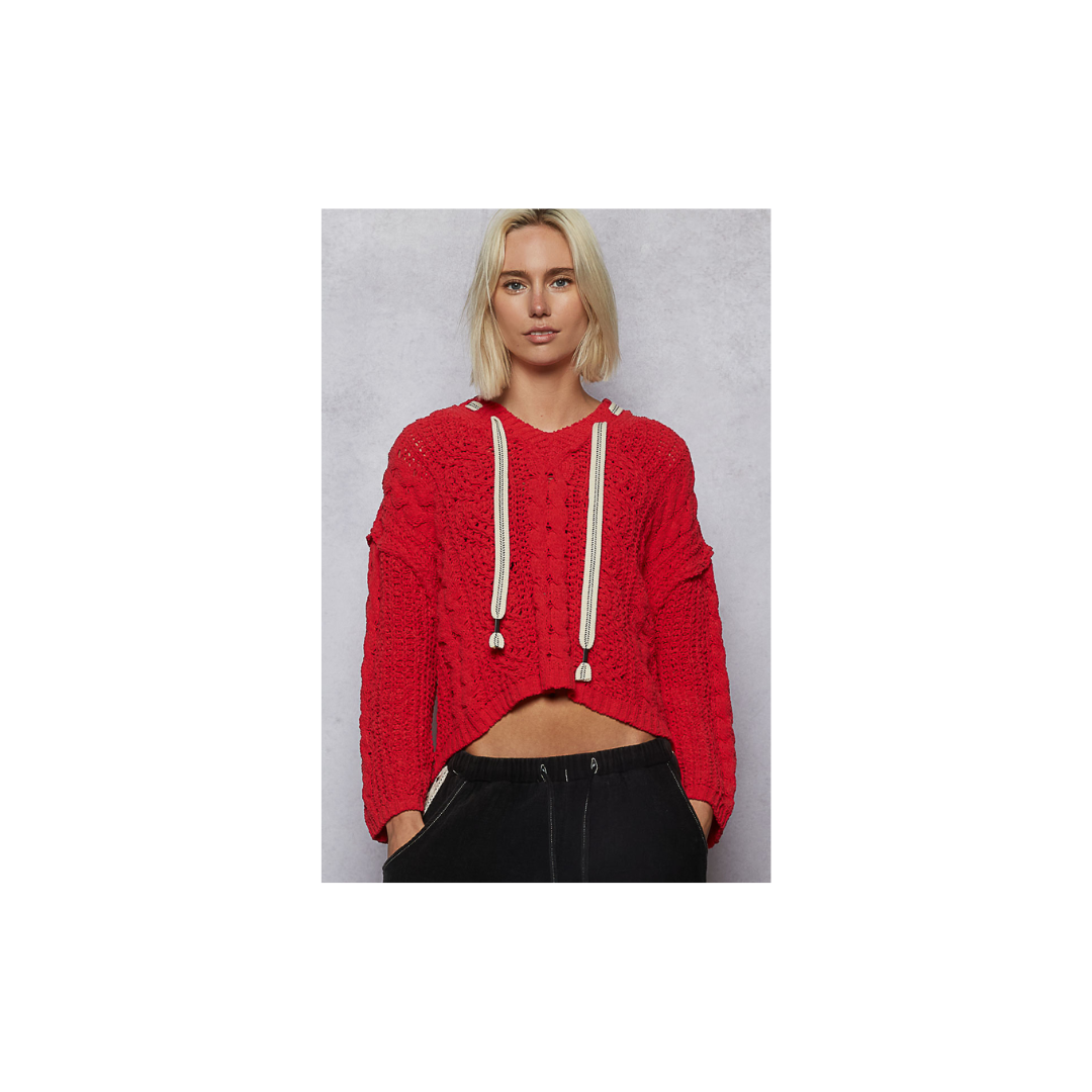 POL V-Neck Hoodie Sweater