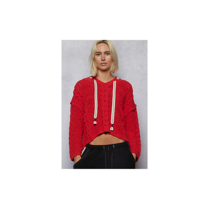 POL V-Neck Hoodie Sweater