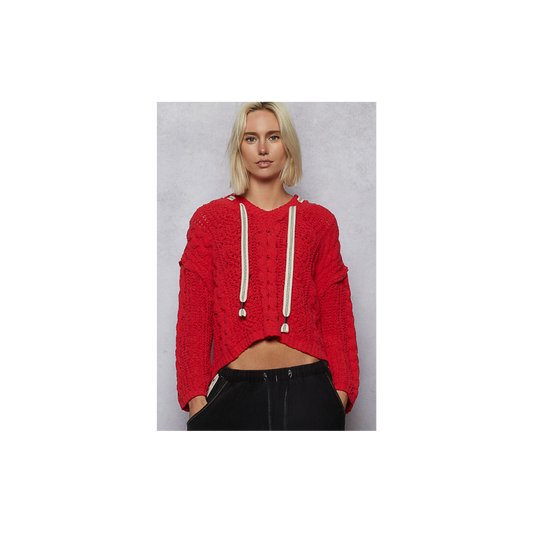 POL V-Neck Hoodie Sweater