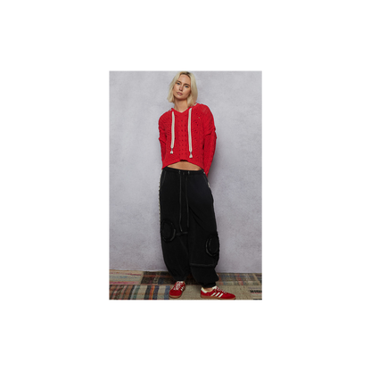 POL V-Neck Hoodie Sweater