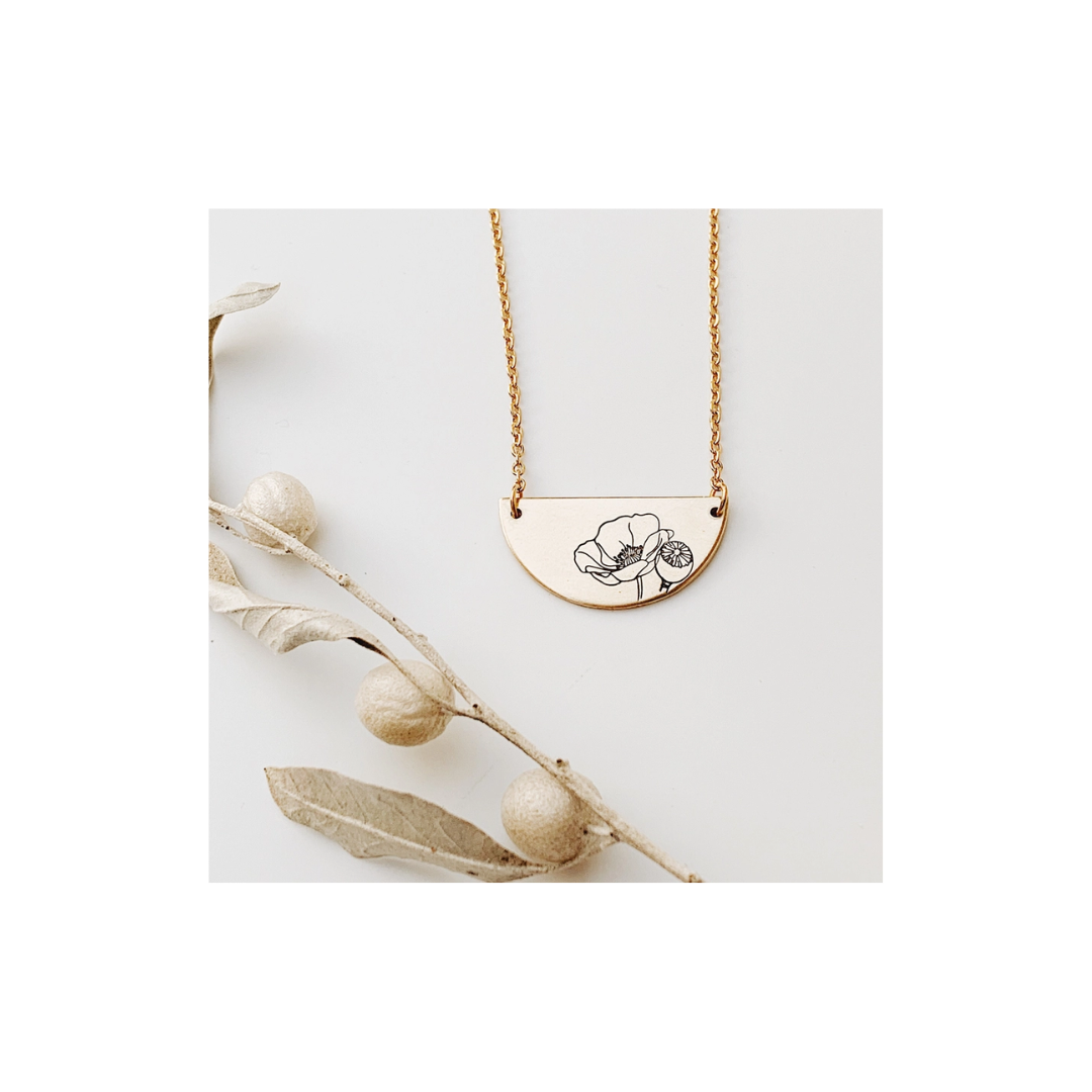 Poppy Semi-Circle Necklace