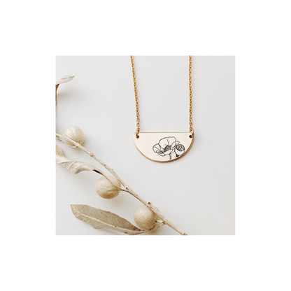 Poppy Semi-Circle Necklace